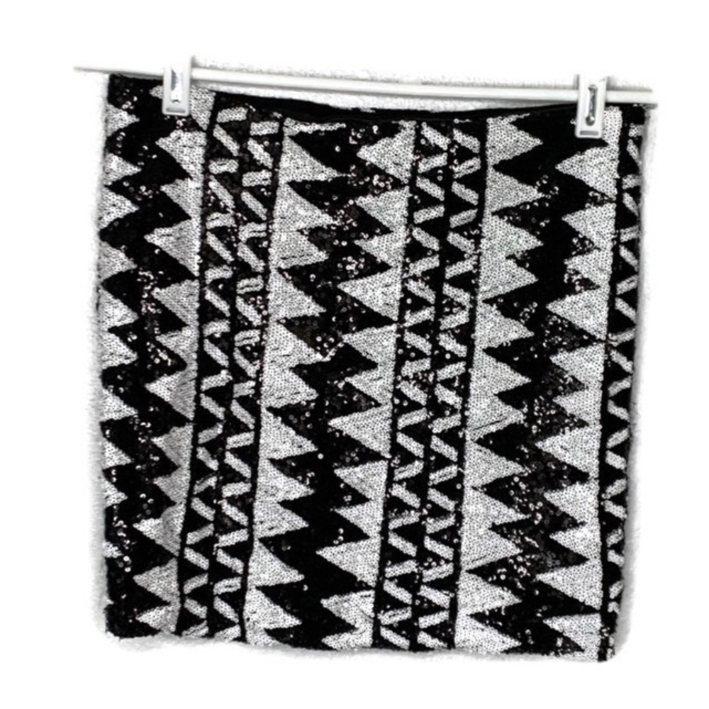 Francesca's Birdcage Sequined Mini Skirt Tribal